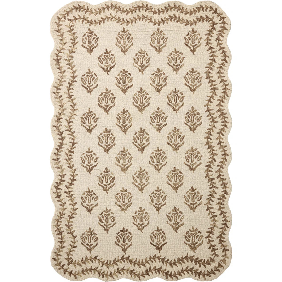 Rifle Paper Company x Loloi Lisette Ivory / Natural  Area Rug | Wayfair North America