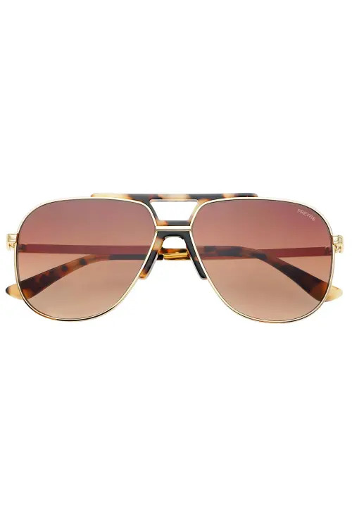 FREYRS Eyewear Logan Aviator Sunglasses in Gold /Brown at Nordstrom | Nordstrom