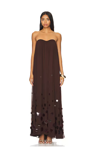 Helena Dress in Deep Brown | Revolve Clothing (Global)