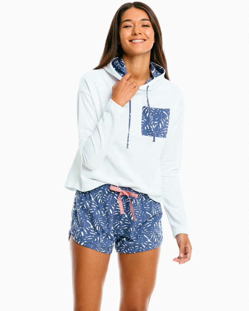 Ruthie Palm Printed Hoodie | Southern Tide