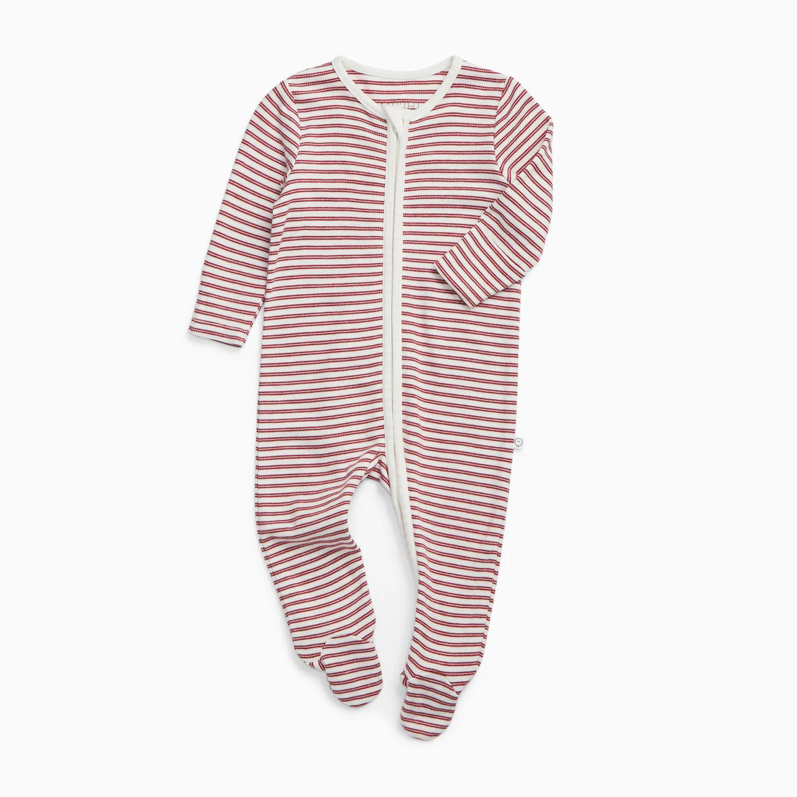 Red Stripe Clever Zip Sleepsuit | Baby Mori