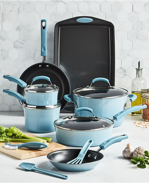 Rachael Ray 14-Pc. Nonstick Cookware Set, Created for Macy's & Reviews - Cookware Sets - Macy's | Macys (US)