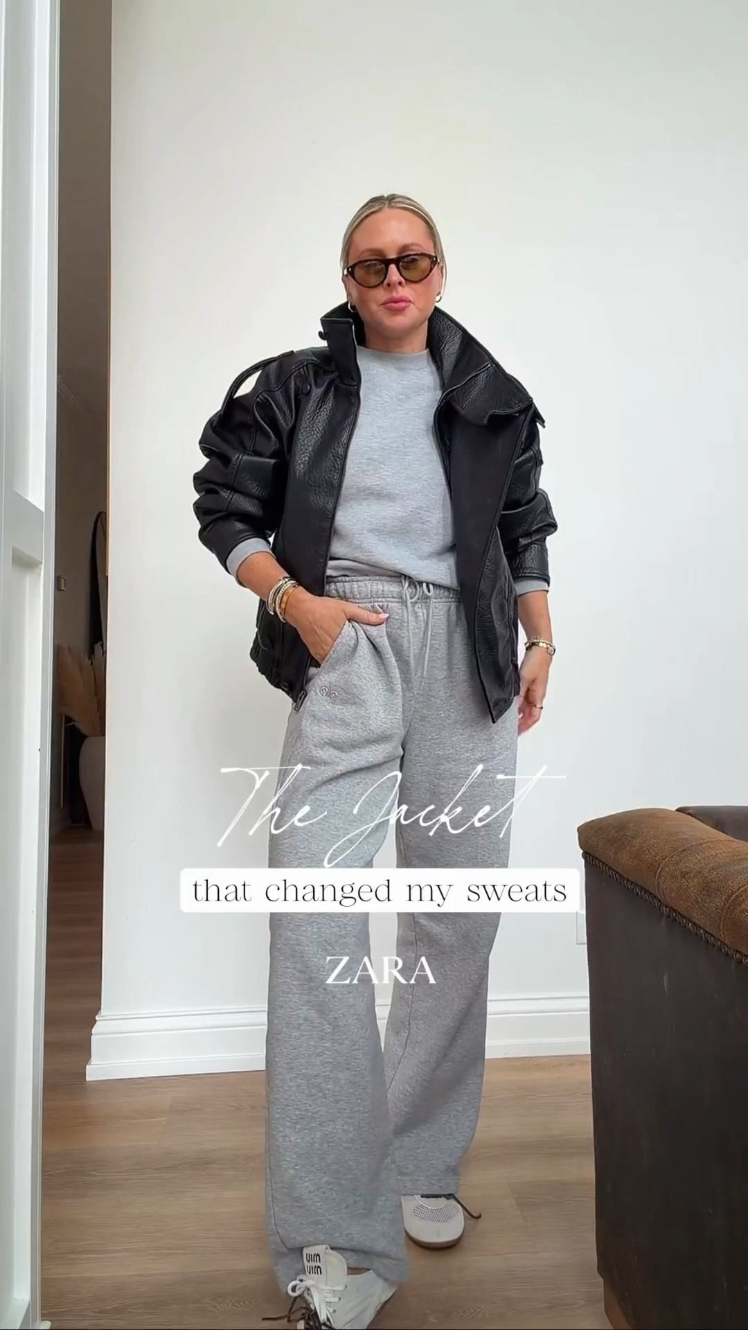 Jacket back in stock in brown and black! Casual OOTD🖤🏐- sports mom life and this jacket elevates all your sweats! I did small.

Sweat set. Jacket. Spring outfit  

#LTKootd #LTKSeasonal #LTKgrwm