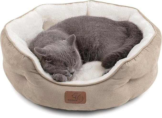 Bedsure Dog Beds for Small Dogs - Round Cat Beds for Indoor Cats, Washable Pet Bed for Puppy and ... | Amazon (US)