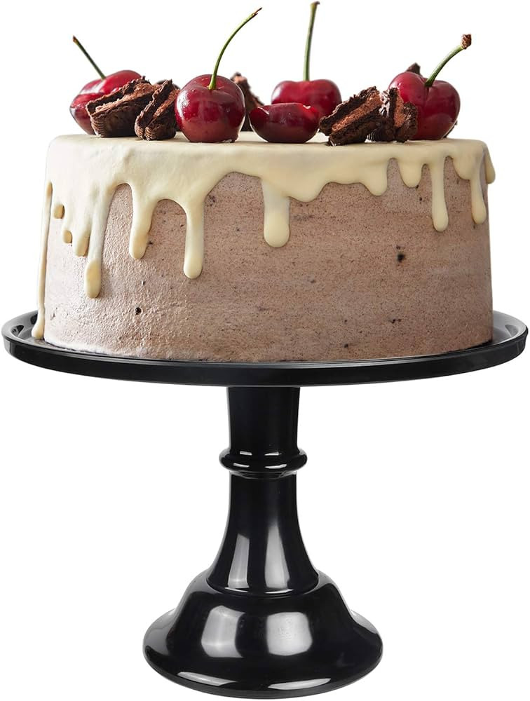 Round Cake Stand Black 11" Melamine Cake Display Stand Dessert Cupcake Display Tray for holiday,G... | Amazon (US)