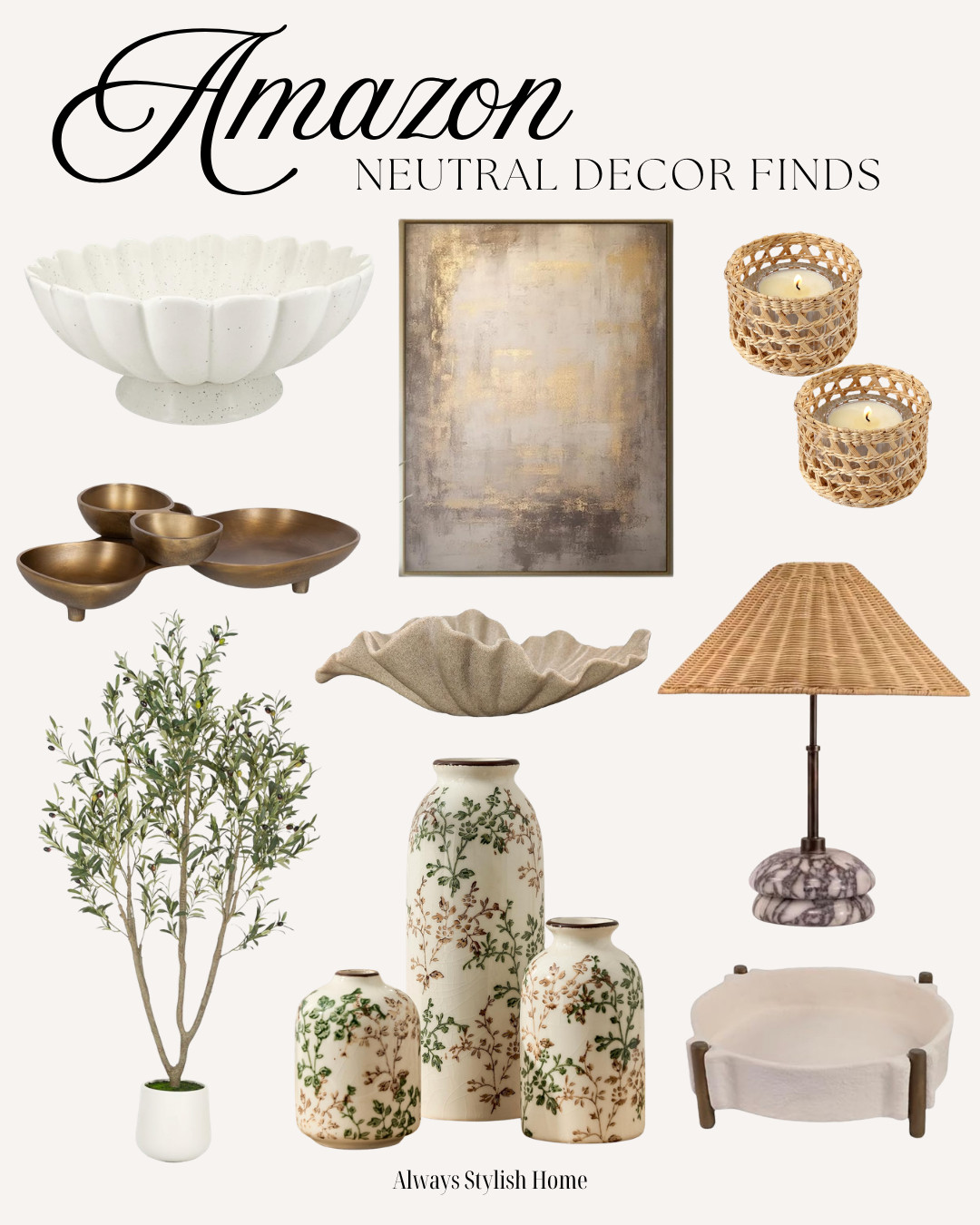 Neutral home finds that instantly make your space feel more elevated ✨ From cozy textures to modern decor details, these Amazon home finds are giving that clean, calm, designer-inspired look without the high price tag. #amazonhome #amazonfinds #neutralhome #homedecor #modernhome #cozyhome #homeinspo #newhomefinds #neutraldecor #affordablehomedecor #LTKSeasonal#LTKHome 

 #LTKSeasonal #LTKHome