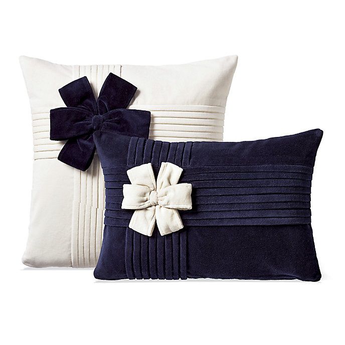 Holiday Bow Velvet Decorative Pillow Covers | Frontgate | Frontgate