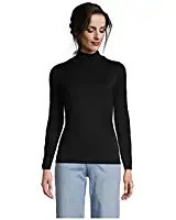 Lands' End Women's Lightweight Fitted Long Sleeve Turtleneck at Amazon Women’s Clothing store | Amazon (US)