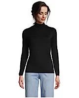Lands' End Women's Lightweight Fitted Long Sleeve Turtleneck at Amazon Women’s Clothing store | Amazon (US)
