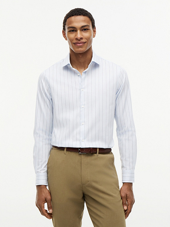 Smart Casual TH Flex Slim Fit Stripe Shirt | Tommy Hilfiger UK