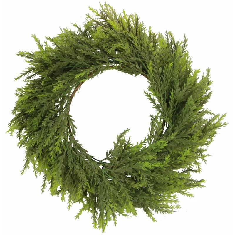 Artificial Chinese Cedar 25" Wreath | Wayfair North America