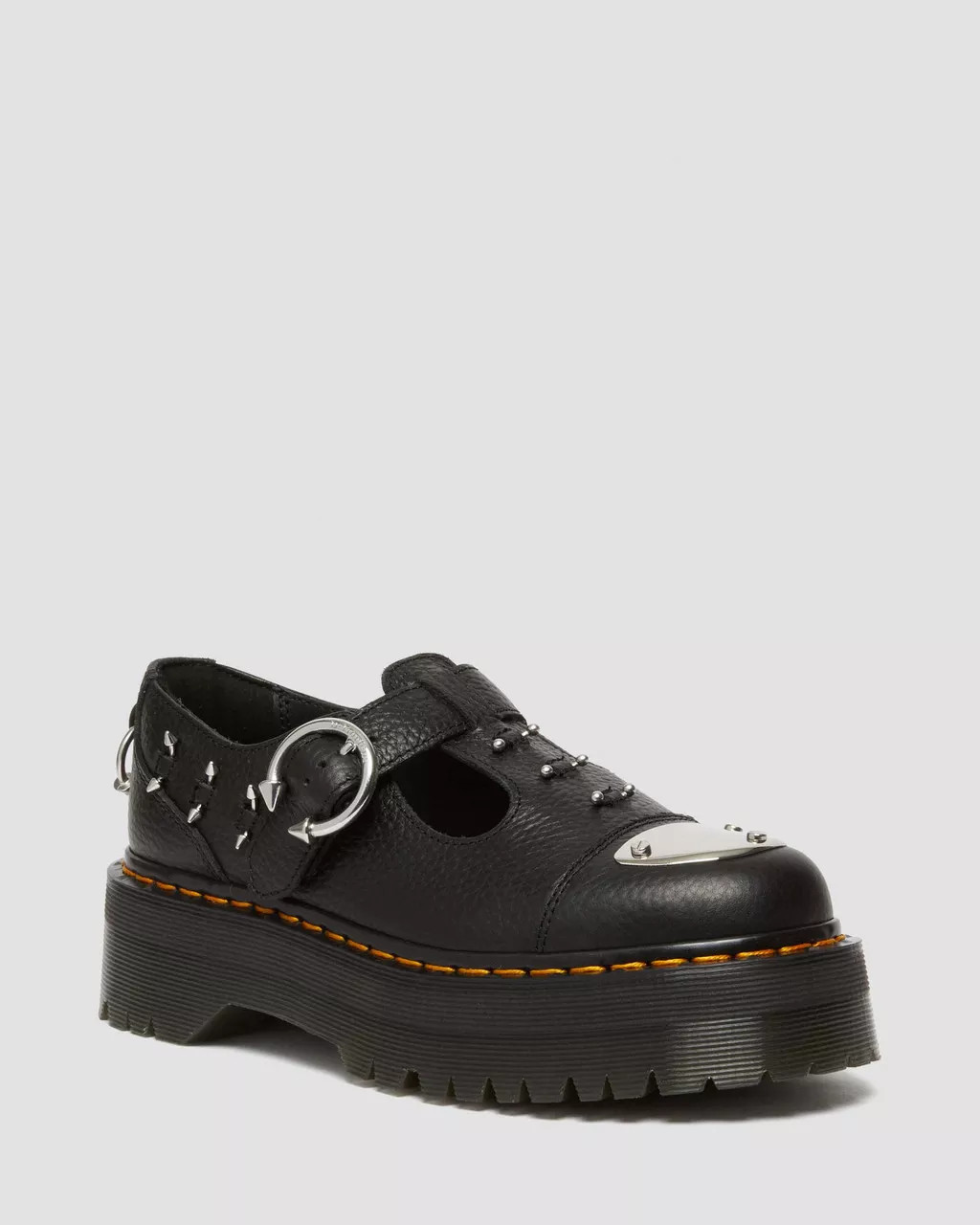 Bethan Piercing Leather Platform Mary Jane Shoes | Dr. Martens