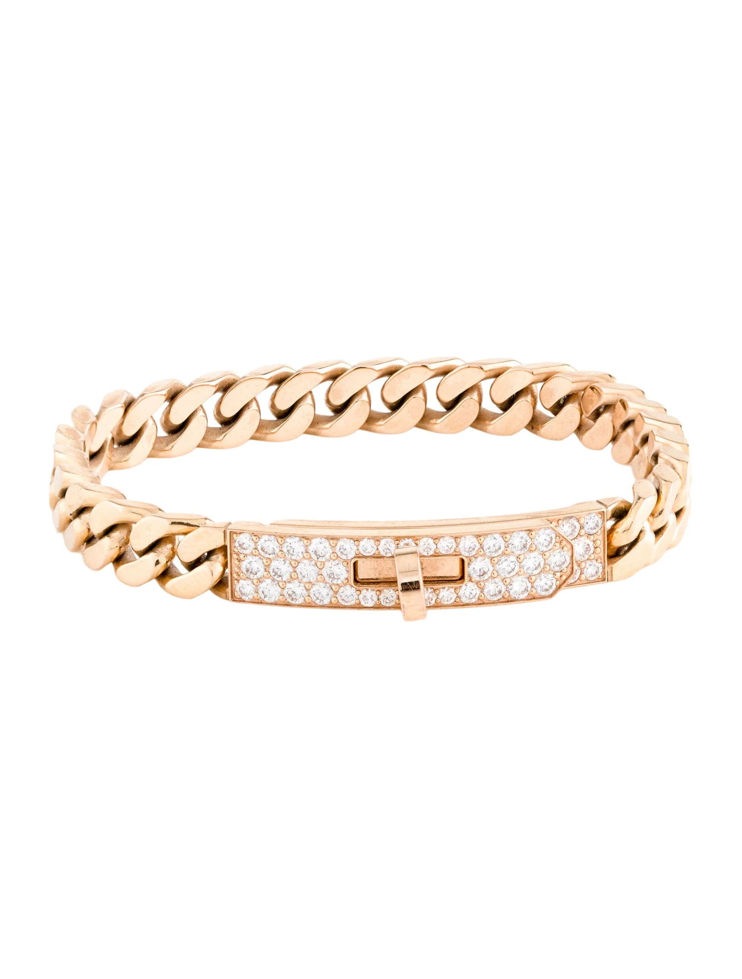 18K Diamond Kelly Gourmette Link Bracelet, Very Small Model | The RealReal
