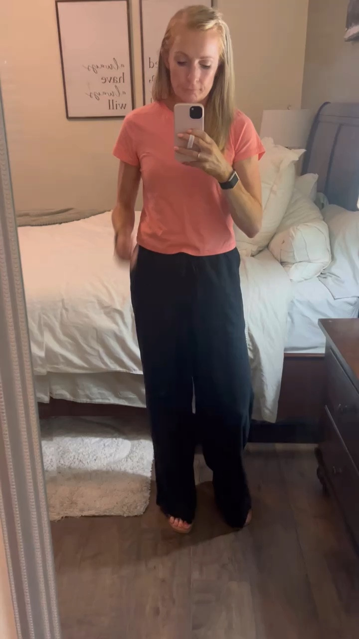 Target from head to toe!! Cropped tee paired with these wide legged linen pants (so comfy!), they come in so many colors. And my summer staple sandals. #target #targetfashion #targetfinds #targetclothes #momclothes #linenpants #summersandals #sandals #targetshoes 

#LTKover40 #LTKfitness #LTKfindsunder50