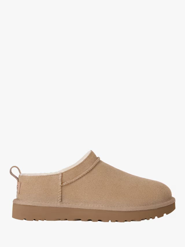 UGG Classic Micro Suede Shoe Boots, Sand | John Lewis (UK)