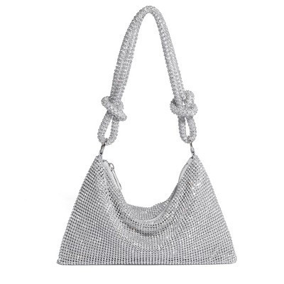 Rhinestone Purse for Women Evening Bag Glitter Sparkly Mini Handbags (Silver) | Target