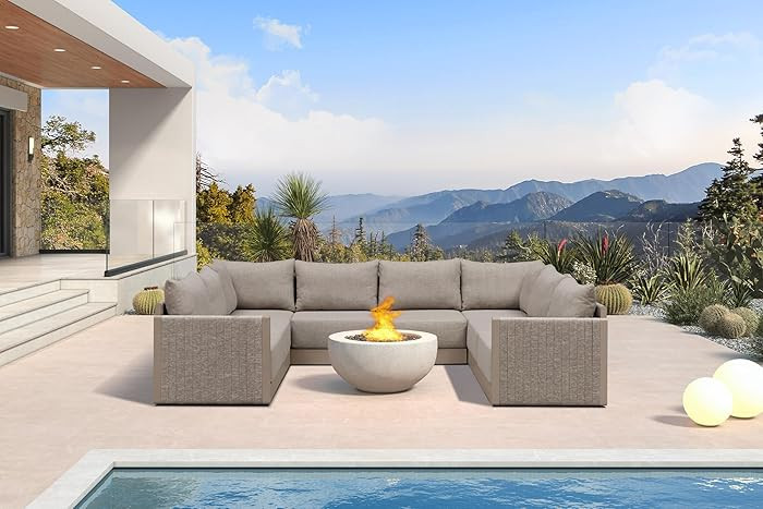 PURPLE LEAF Patio Furniture Set 8 Pieces Outdoor Conversation Sets PP Rope Patio Sofa with Cushio... | Amazon (US)