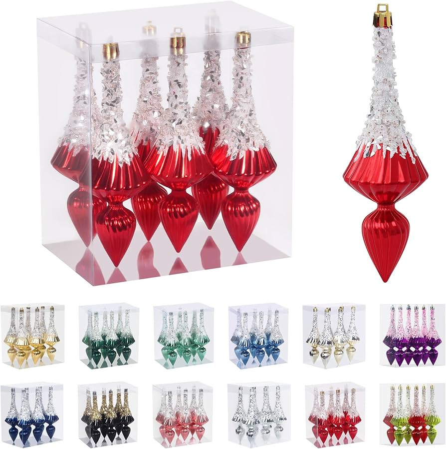 RoseCraft Christmas Ornaments Set, 6.3Inch Plastic Shatterproof Christmas Ball Hanging Ornaments ... | Amazon (US)