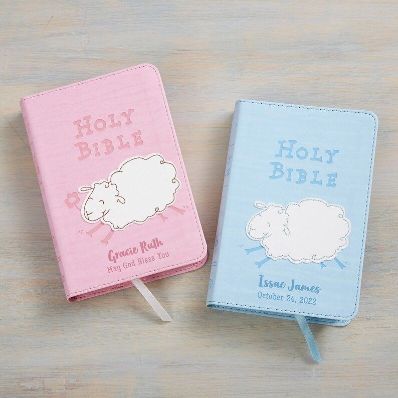 Woolly Lamb Personalized Children's Bible, Religious Gifts, Children's Religious Gifts, Kids Bibl... | Etsy (US)