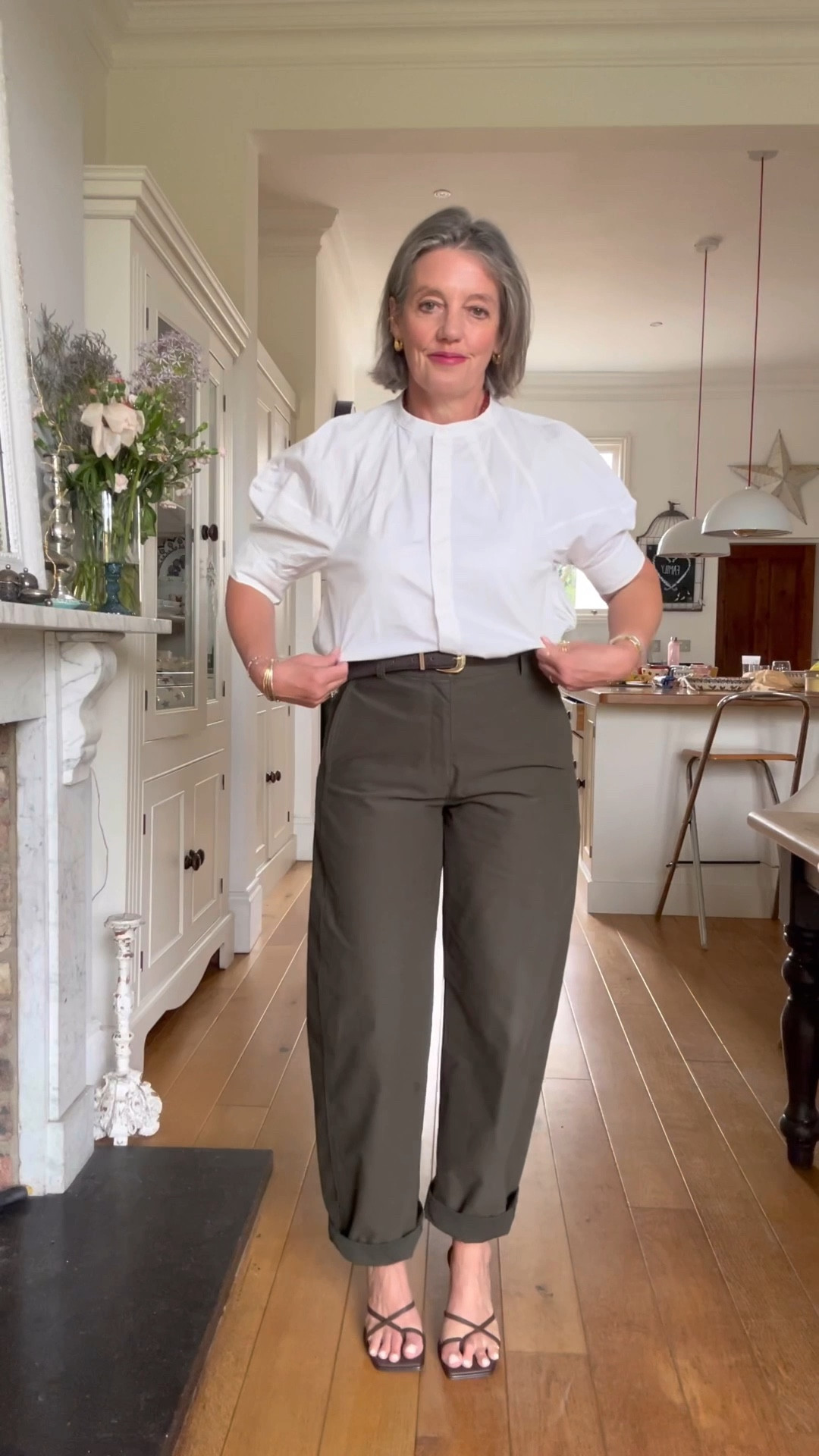 Styling my Uniqlo trousers 💚
I’m wearing size large, I’m usually a 12/14 in trousers depending on brand. Super comfortable, with a little stretch, wearing regular length, I’ve just rolled mine up for a cropped look. 
Sezane jacket size Large 
Whistles jacket size 14
&otherstories tee is on sale wearing a medium 
For reference I’m 5ft 5. 

Casual outfits 
Basics 
Capsule wardrobe 
Summer trousers
Uniqlo trousers
Summer outfits 
Summer trousers 
Khaki trousers 

#LTKmidsize #LTKsummer #LTKover50style