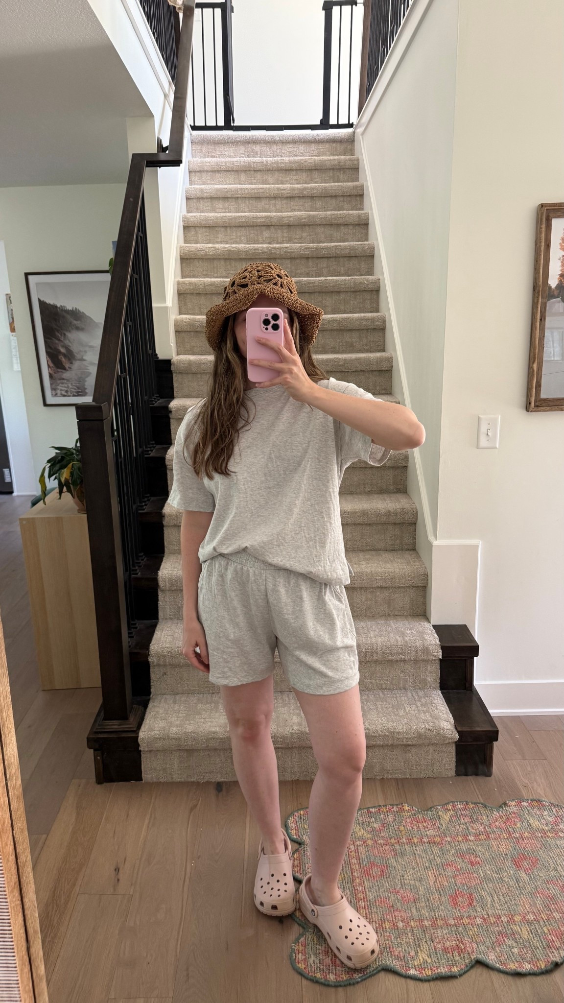 Outfit for gardening! Comfy cotton set, sized up to a large in top and medium in shorts for a more oversized fit! 

Spring outfit, summer outfit 

#LTKootd #LTKmomlife
