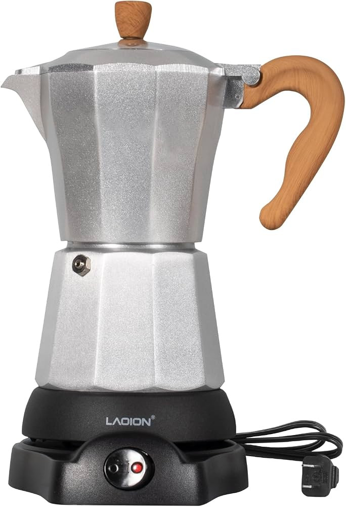 LAOION Cafeteras Electricas Modernas,6 Cup Portable Espresso Maker,300ml Moka Pot with Detachable... | Amazon (US)