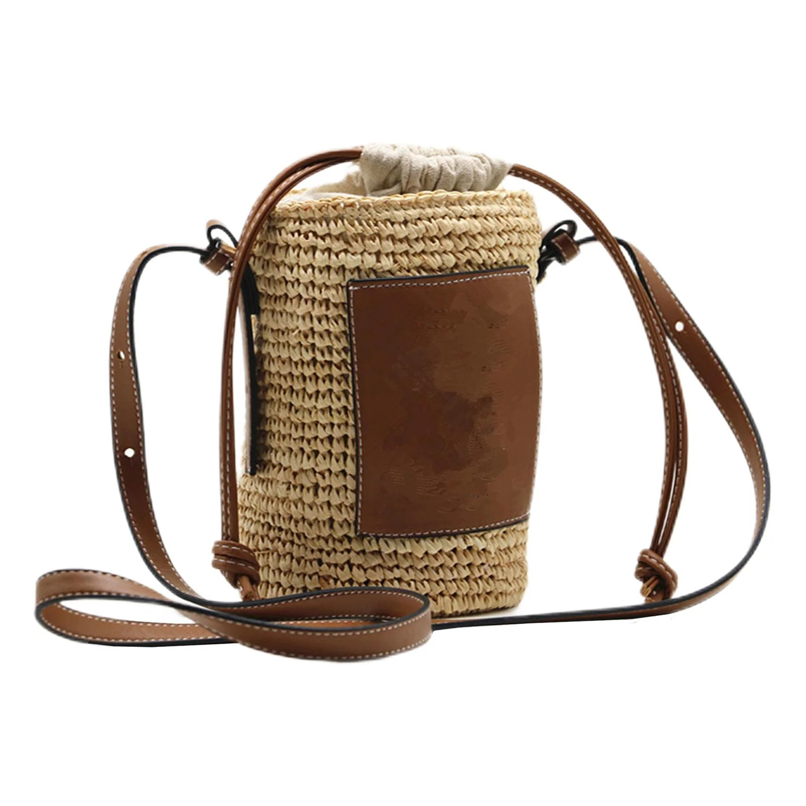 Raffia Straw Handbag Ladies Casual Bags Shoulder Bags Handwoven Round for Travelling Dating Shopp... | Walmart (US)