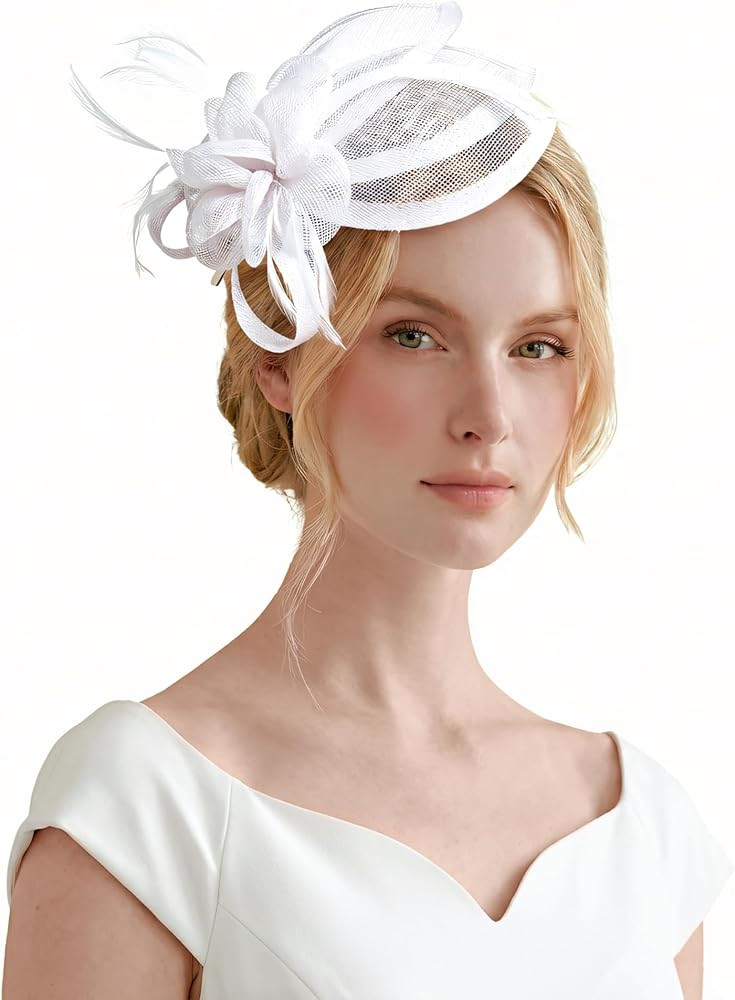 Accessories Fascinators Hats Women Vintage Wedding Fashion Headband Clip Church Cocktail Dresses ... | Amazon (US)