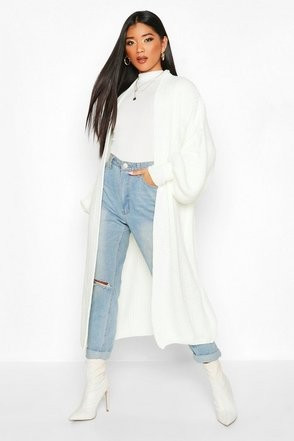 Oversized Balloon Sleeve Cardigan | Boohoo.com (US & CA)