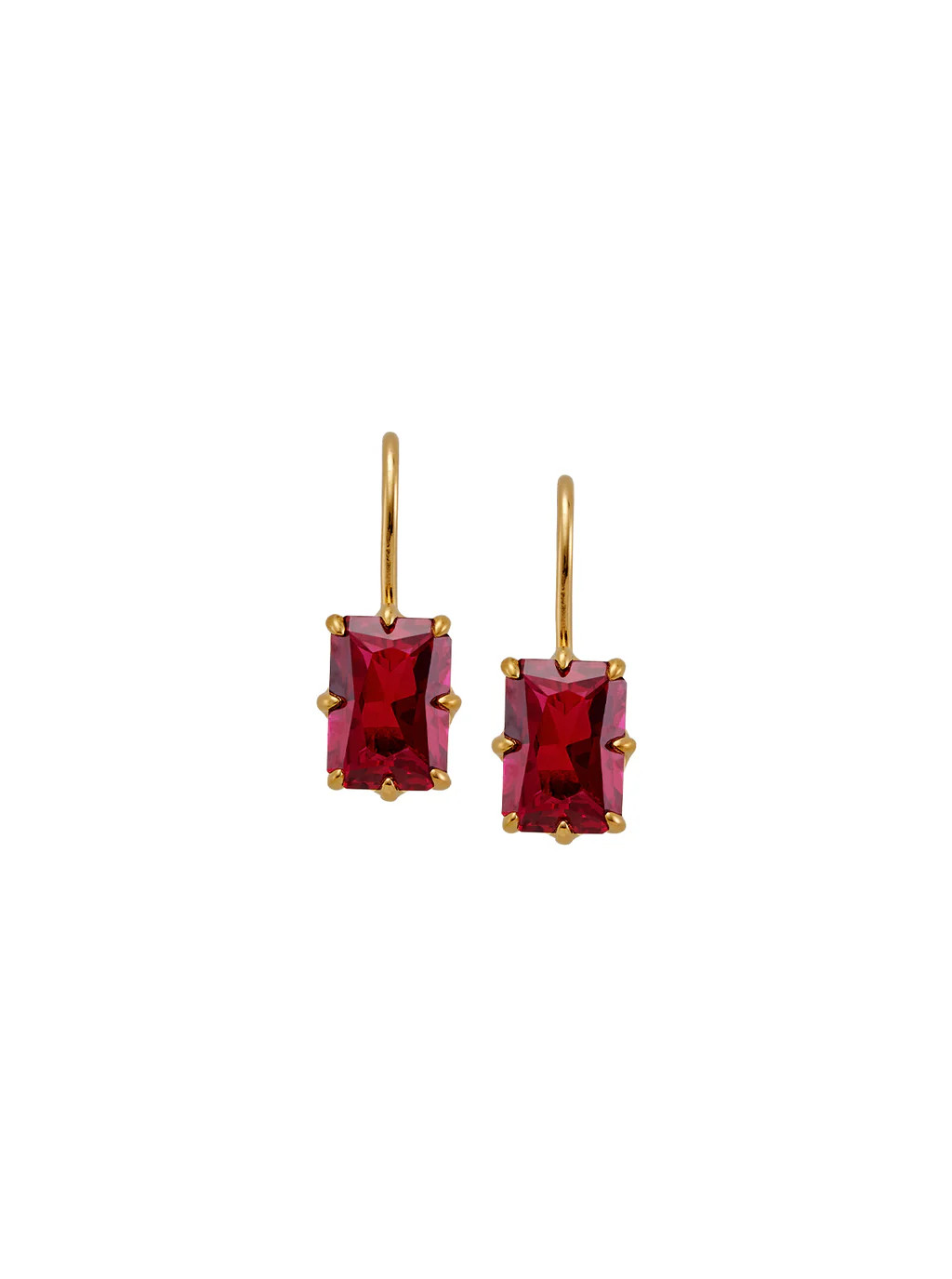 EMILE EARRINGS IN LAB RED SAPPHIRE | Dorsey