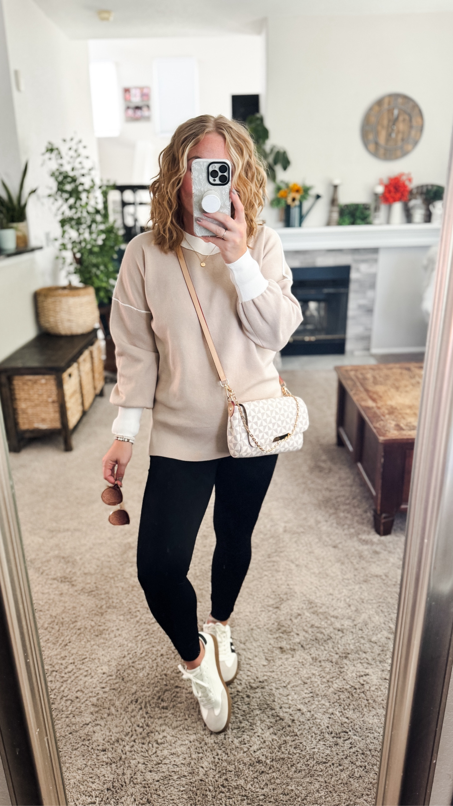 Light beige and white oversized sweater with black leggings, crossbody bag and casual sneakers (went down half a size)


//Fall outfits 2024, fall fashion finds,petite fashion, casual mom outfit ideas, fall outfit amazon, amazon outfit ideas, casual outfit ideas, outfit inspo, casual fashion, amazon fall fashion,  casual outfit fall, cute casual outfit, outfit ideas fall, amazon shoes, amazon bag, purse, size 4-6, casual fall outfits, casual outfit ideas everyday, fall tops, fall shoes, fall bags #ltkfindsunder100 #ltksalealert #ltkseasonal 

#LTKStyleTip #LTKFindsUnder50 #LTKItBag