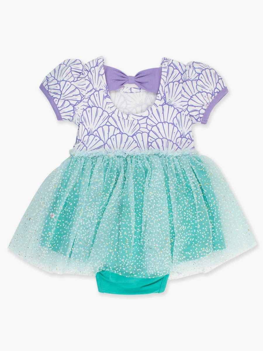 Short Sleeve Princess Bow Twirl Romper | RuffleButts / RuggedButts