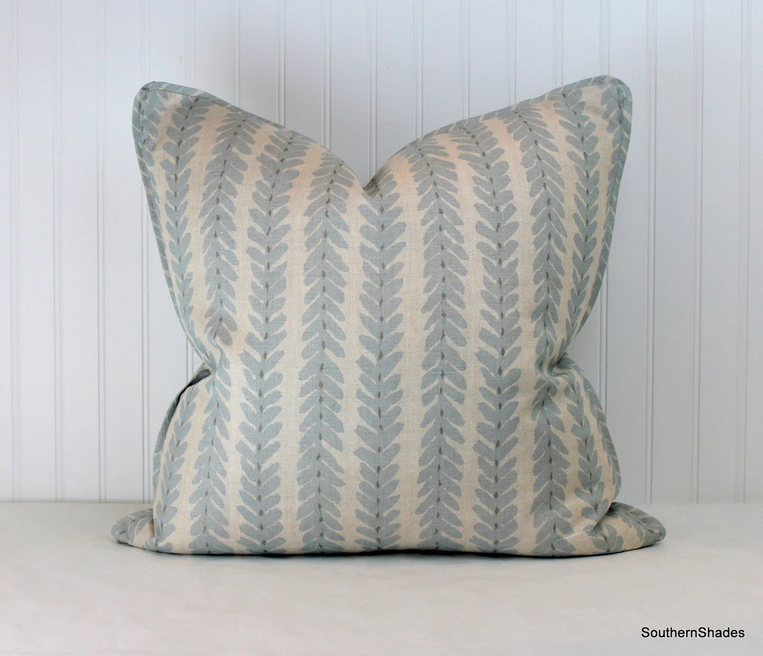 Both or One Side - ONE Schumacher Woodperry pillow cover or bolster pillow | Etsy (US)