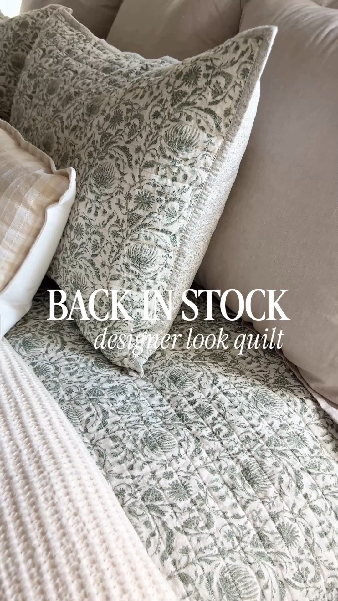 Favorite look for less floral quilt back in stock! 

#LTKHome