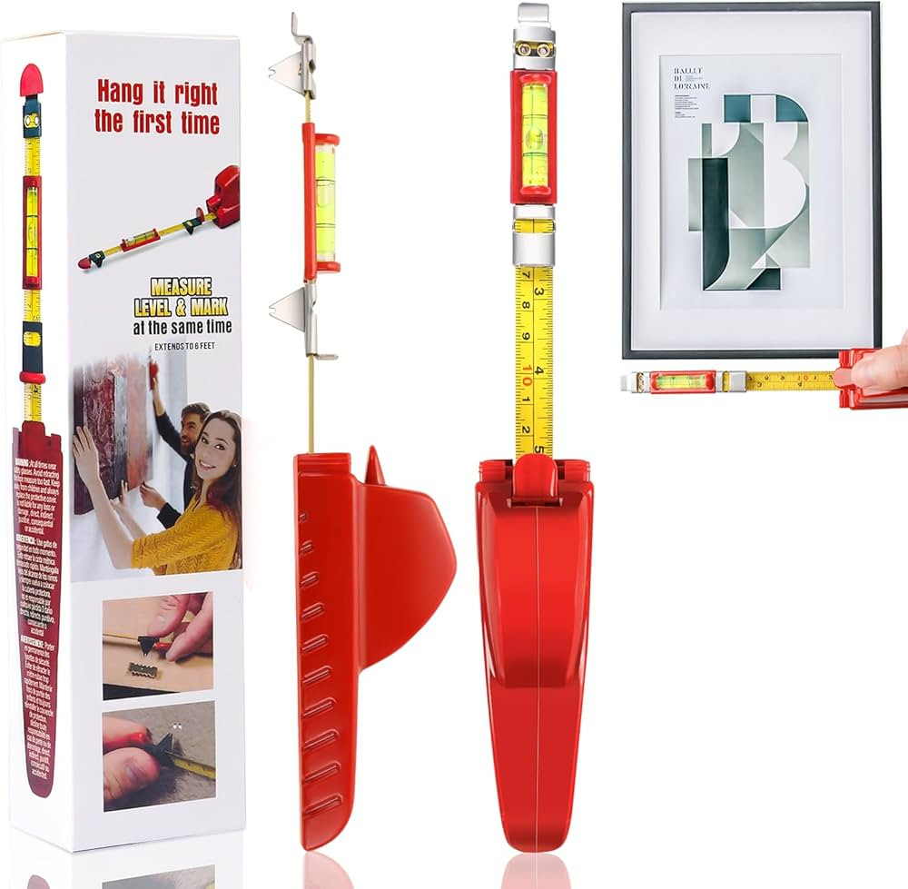 Picture Hanging Tool with Level, All in One Picture Hanging Level, Portable Picture Leveling and ... | Amazon (US)