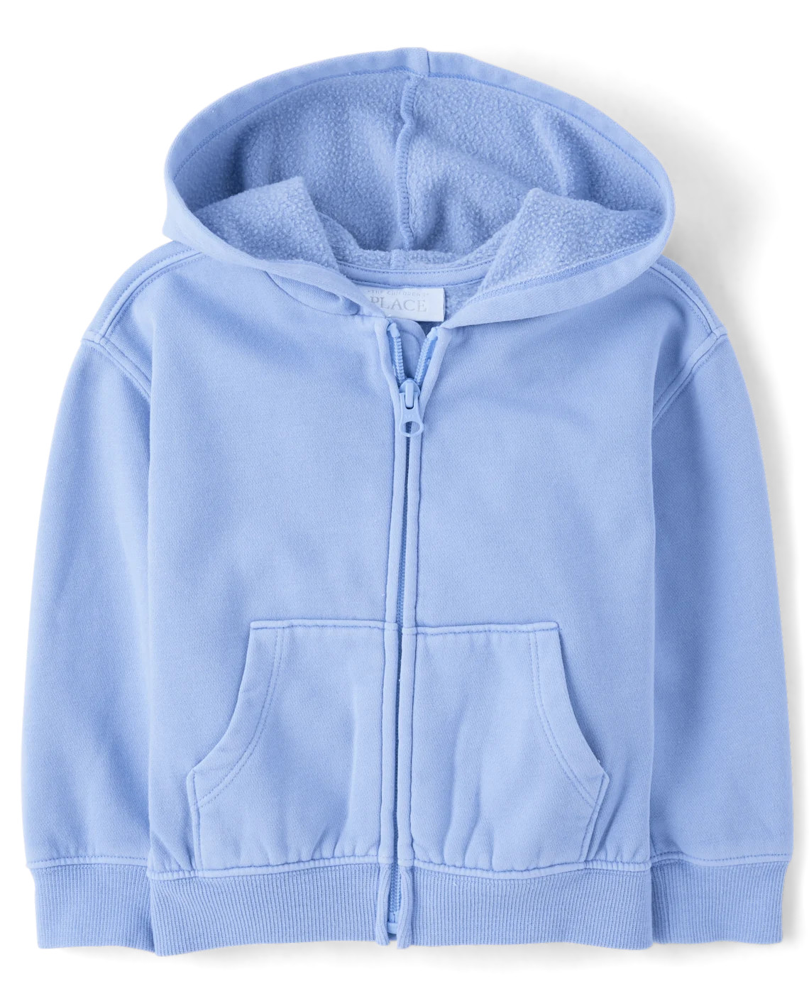 Baby And Toddler Garment Dyed Premium Fleece Zip Up Hoodie - blue | The Children's Place