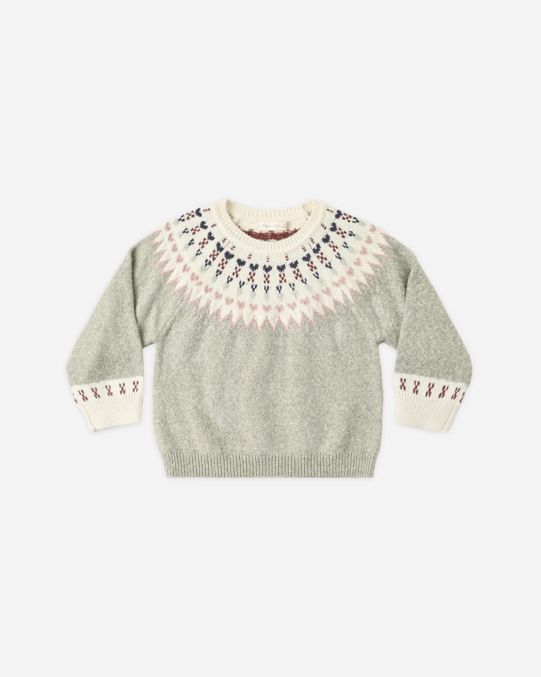 Fair Isle Sweater Sage | Rylee + Cru