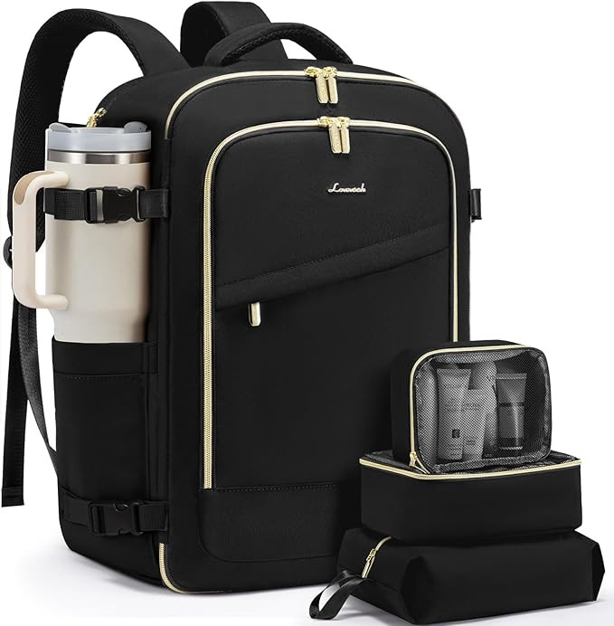 LOVEVOOK Travel Backpack for Women, 40L Carry On Backpack for Airplanes, Personal Item Bag for Ai... | Amazon (US)