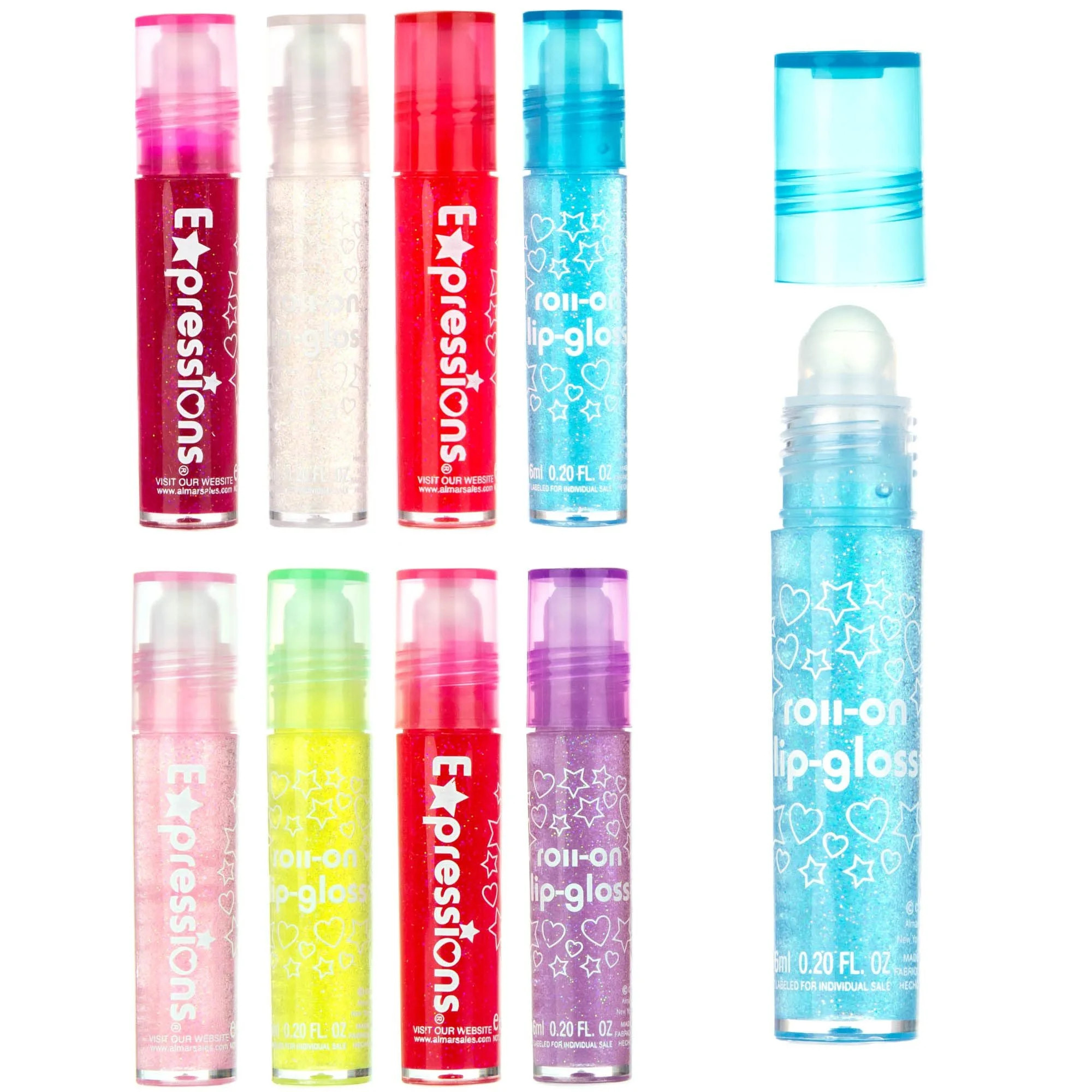 Assorted Color Lip Gloss Canisters Party Favors, 8 Pieces, by Way To Celebrate | Walmart (US)