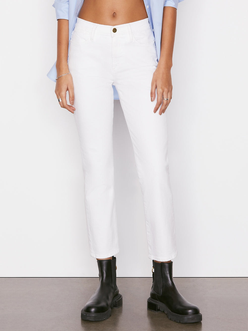 Le High Straight -- Blanc | Frame Denim