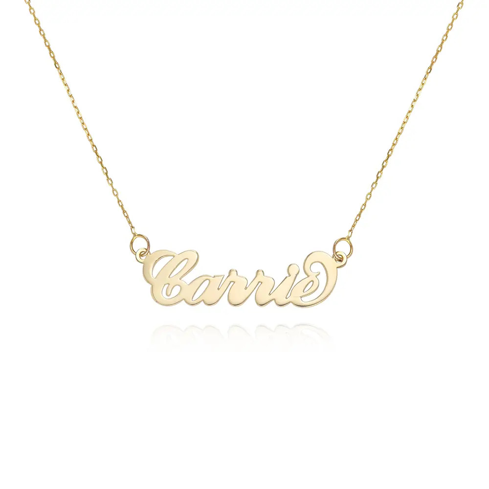 Personalized 14k Gold Carrie Name Necklace | MYKA