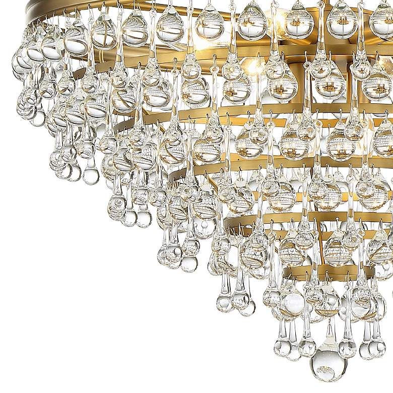 Calypso 24"W Vibrant Gold and Crystal Teardrop Chandelier - #61H97 | Lamps Plus | Lamps Plus