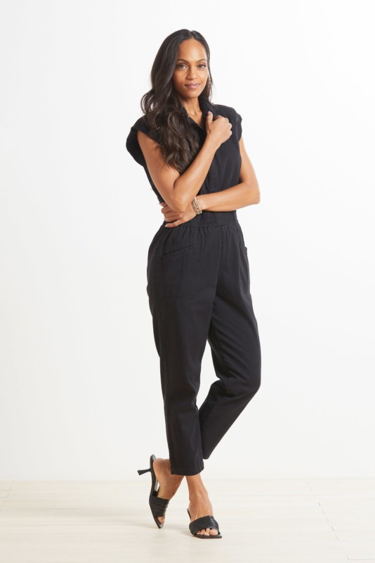 PISTOLA Rosie Shoulder Pad Jumpsuit | EVEREVE | Evereve