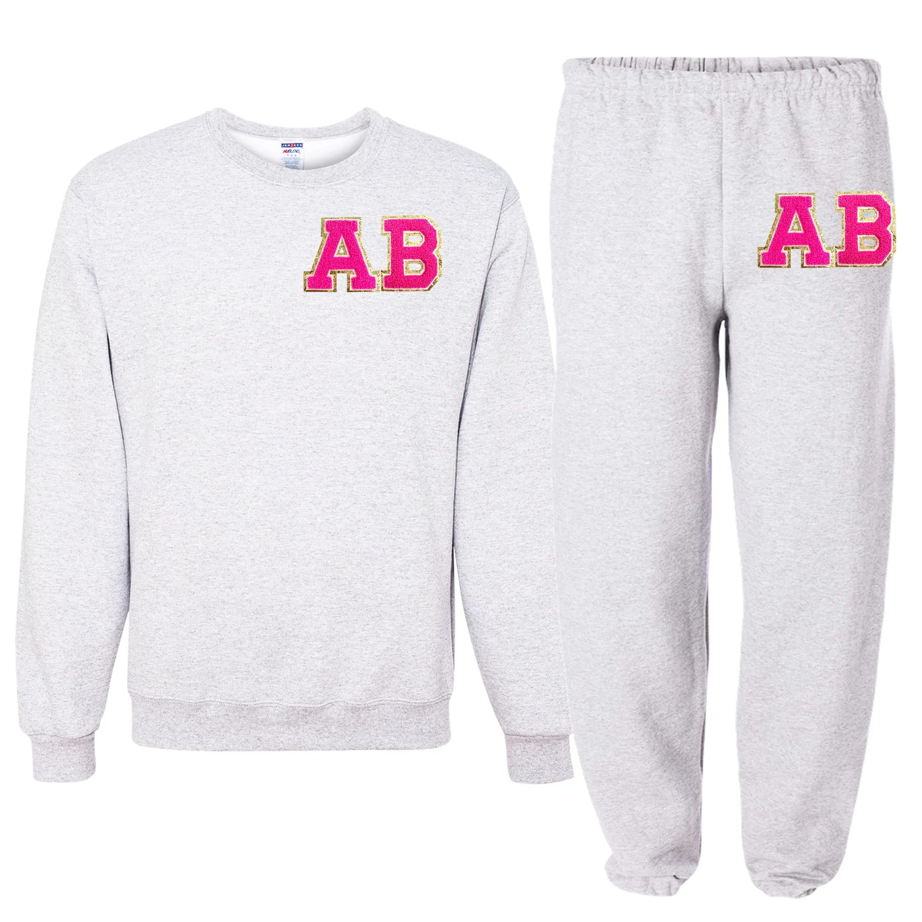 Letter Patch Sweat Set | United Monograms