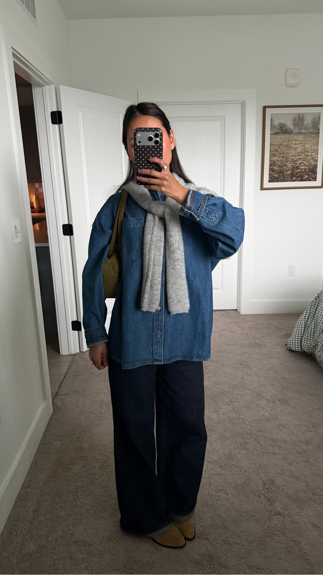 Denim on denim. 

Shirt @calledtosurf 
Pants @Edikted 
Shoes @sezane
Cardigan @sezane 

#outfitinspo #casualchic #gdwm #casualchicstyle #fashionblogger #ootdinspo