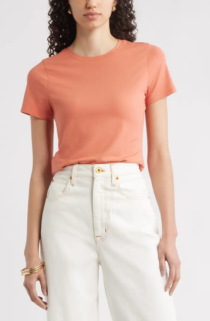 Pima Cotton Blend Crewneck T-Shirt | Nordstrom