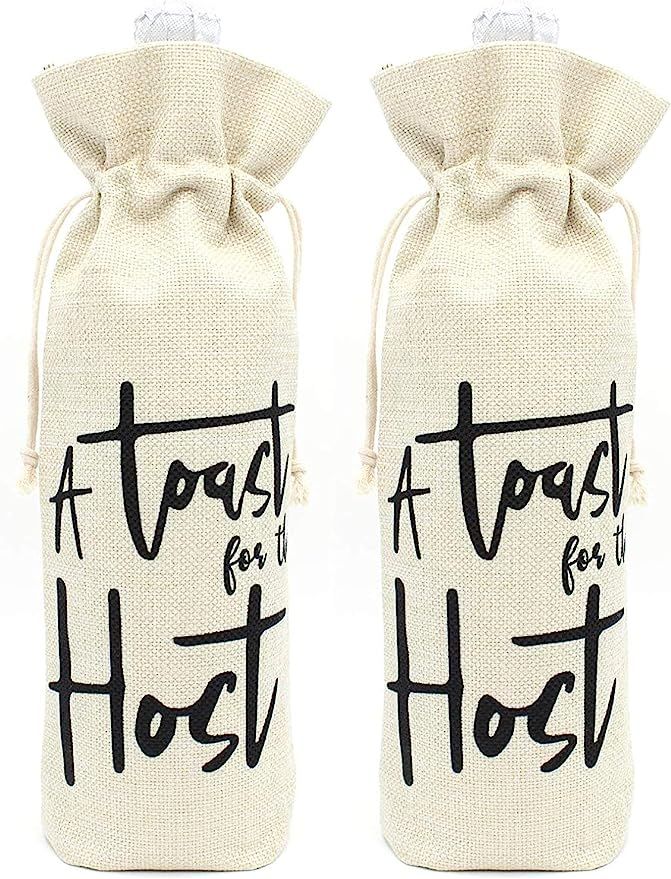 A Toast for the Host Wine bottle Bags-Gift for Housewarming Party Bridal Shower Gift for Hostess ... | Amazon (US)