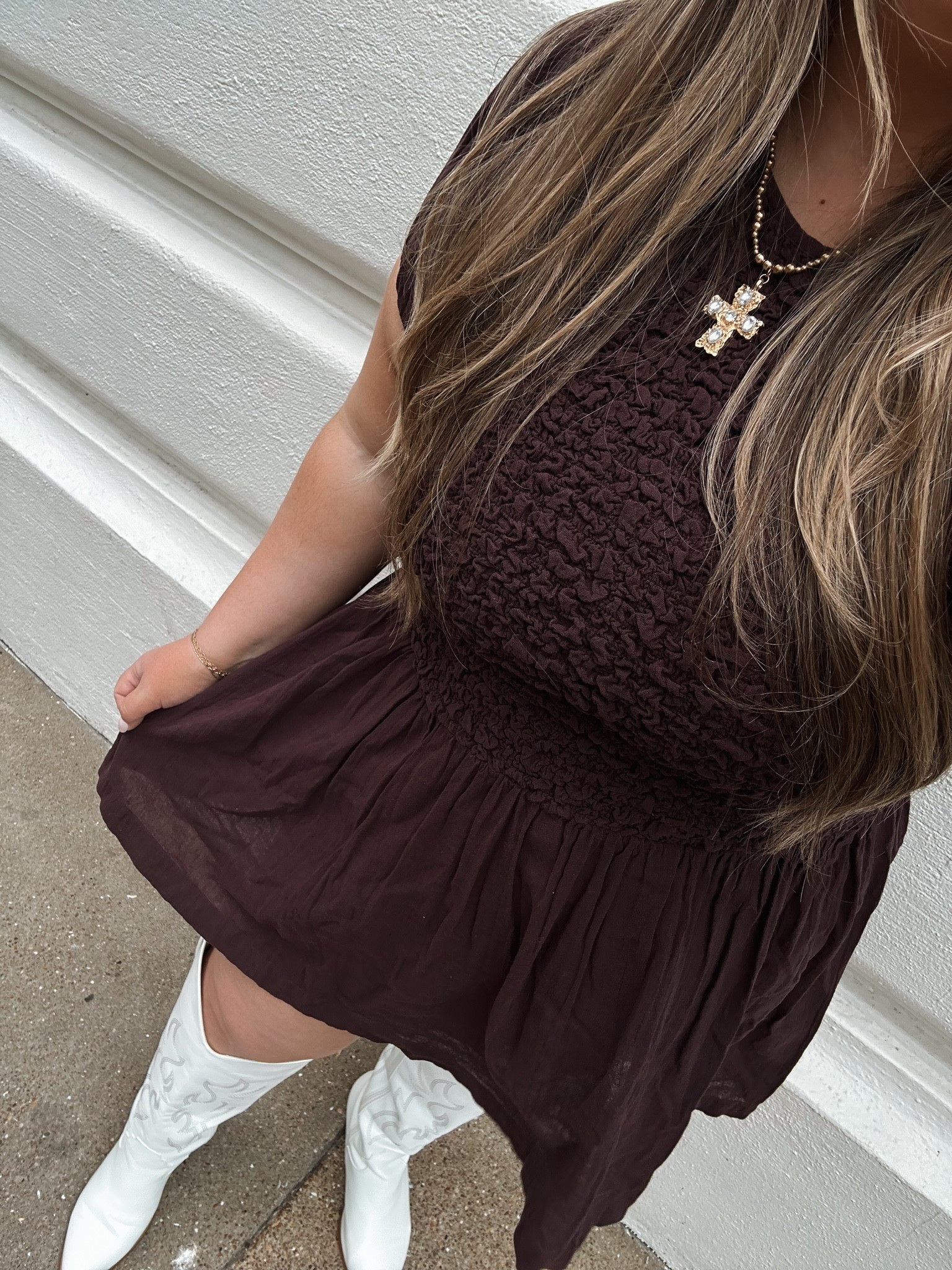 wearing the xl in dress & 9 in boots!!

#LTKMidsize