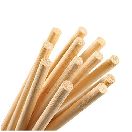 HOPELF 50PCS Dowel Rods Wood Sticks Wooden Dowel Rods - 3/8 x 12 Inch Bamboo Sticks - for Crafts，Hardwood Dowel Rod Assortment，Wooden Rod Sticks Doweling Rods，DIYers. | Amazon (US)