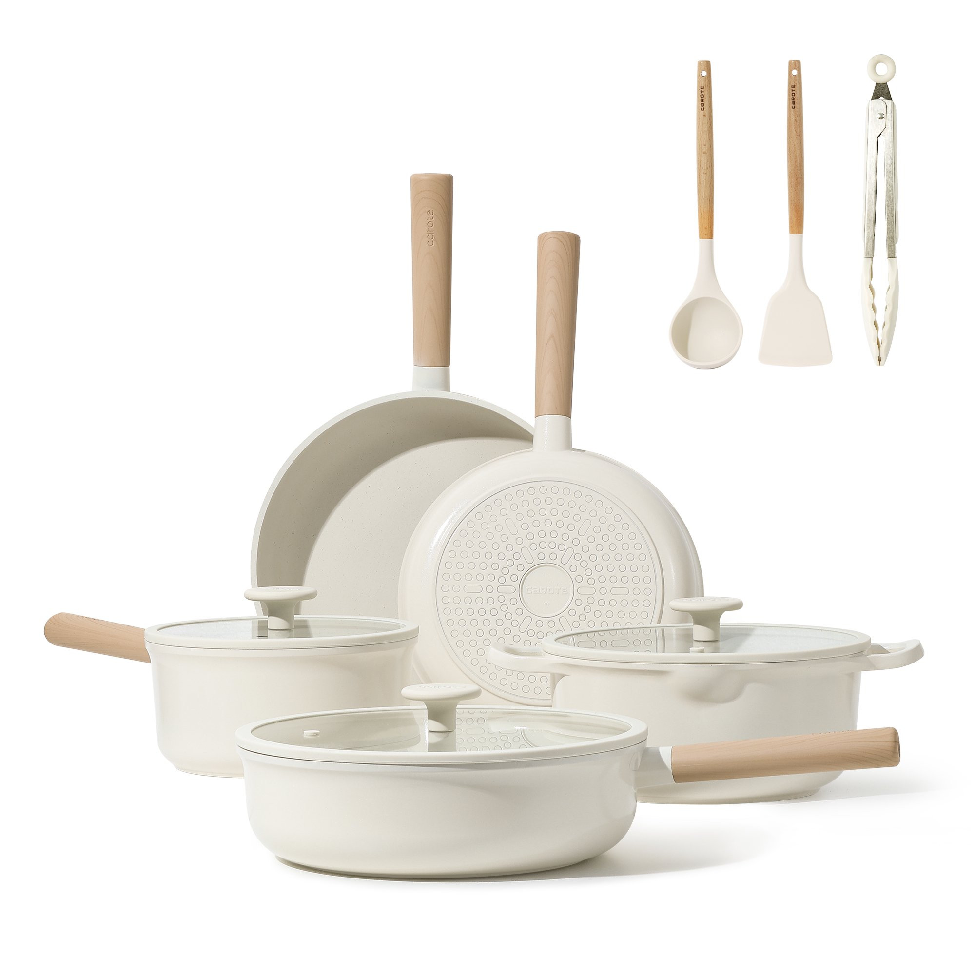 Carote Nonstick Pots and Pans Set, 11 Pcs Induction Kitchen Cookware Sets(Ceramic) | Walmart (US)
